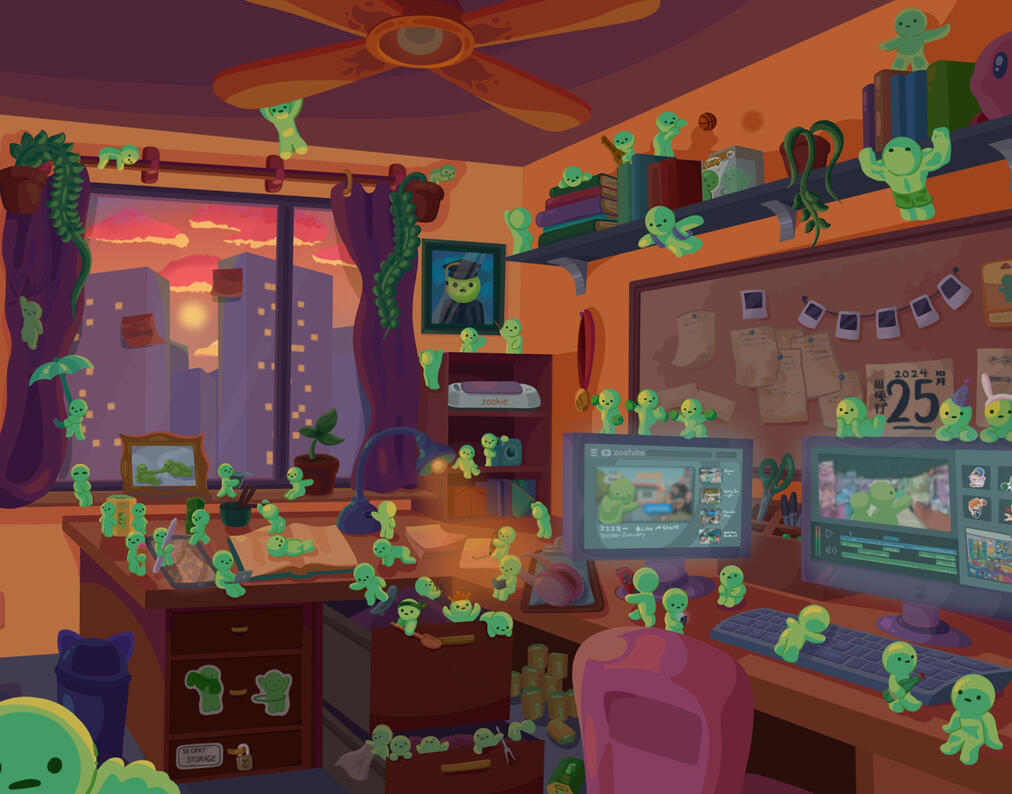 Smiski Sunset My Kitchen Got Raided By Waddle Dees