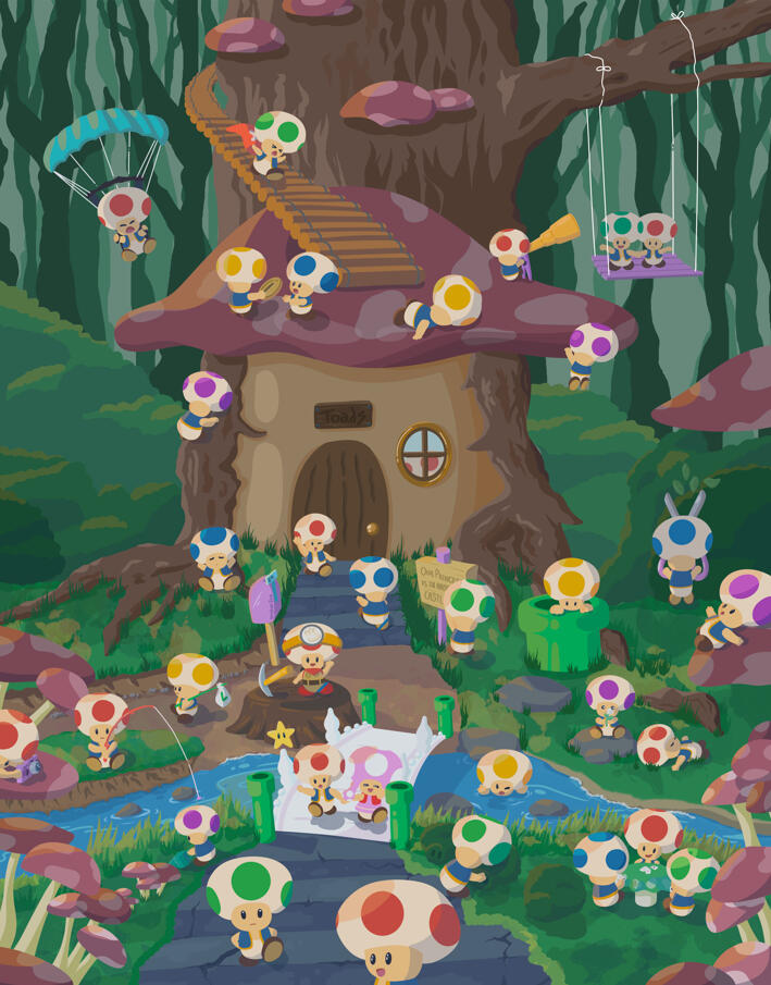 Toad's Secret Hideout Colors Toad's Secret Hideout Colors